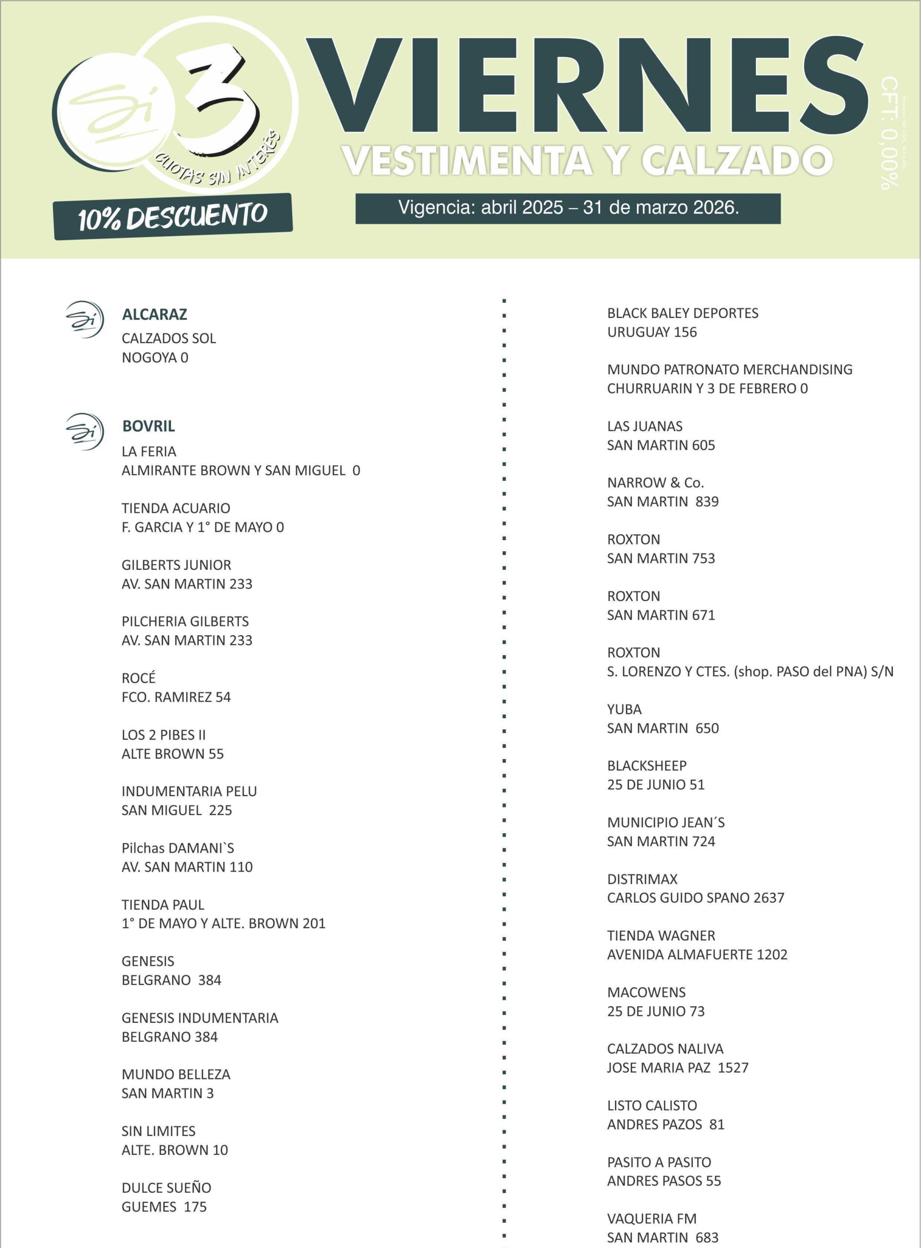 Promoción viernes supermercados