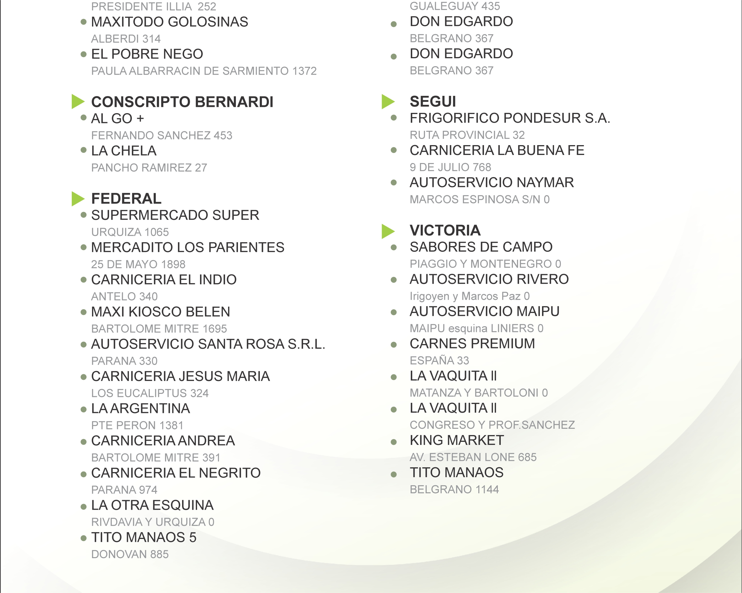 Promoción lunes supermercados
