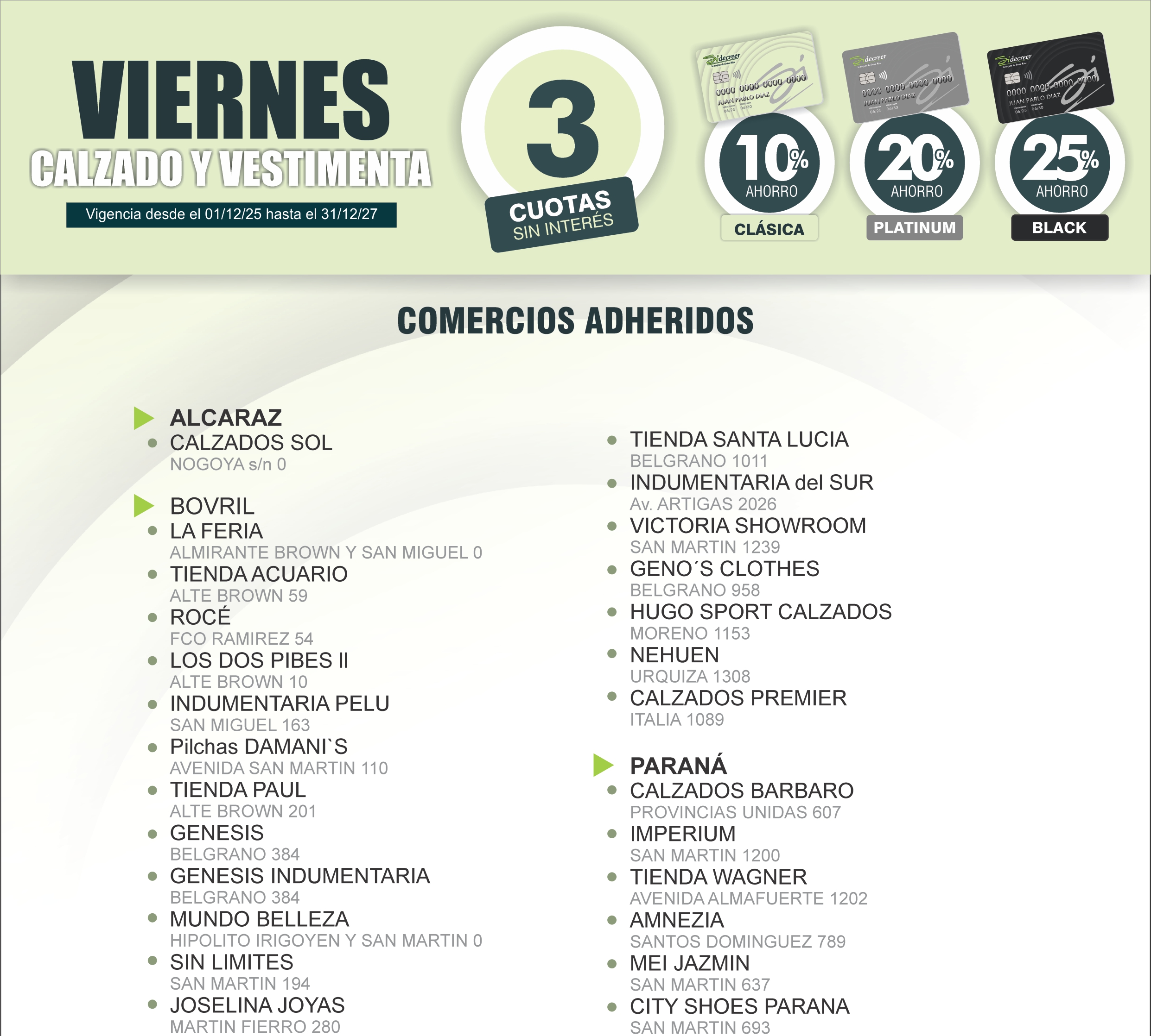 Promoción viernes supermercados