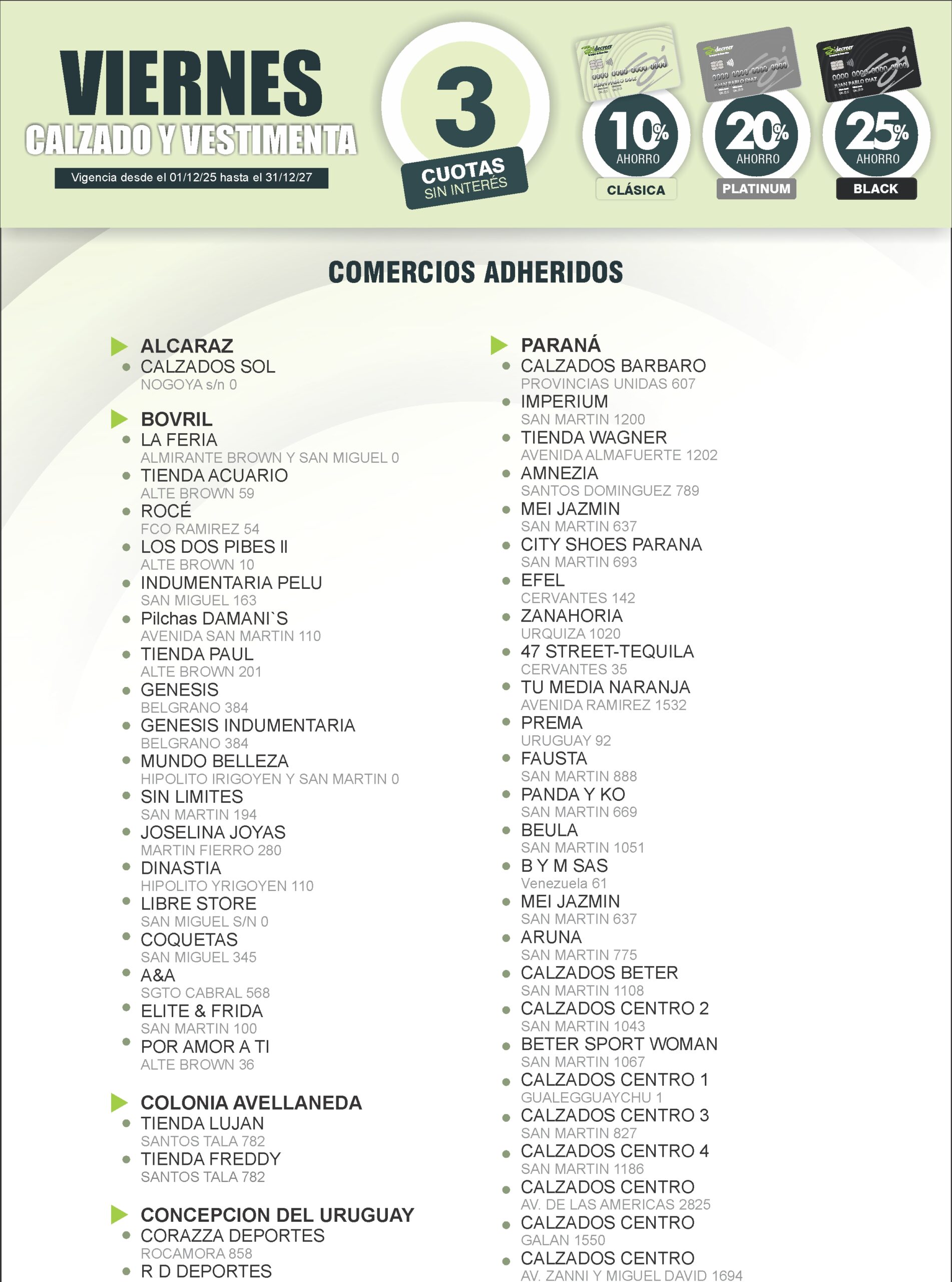 Promoción viernes supermercados