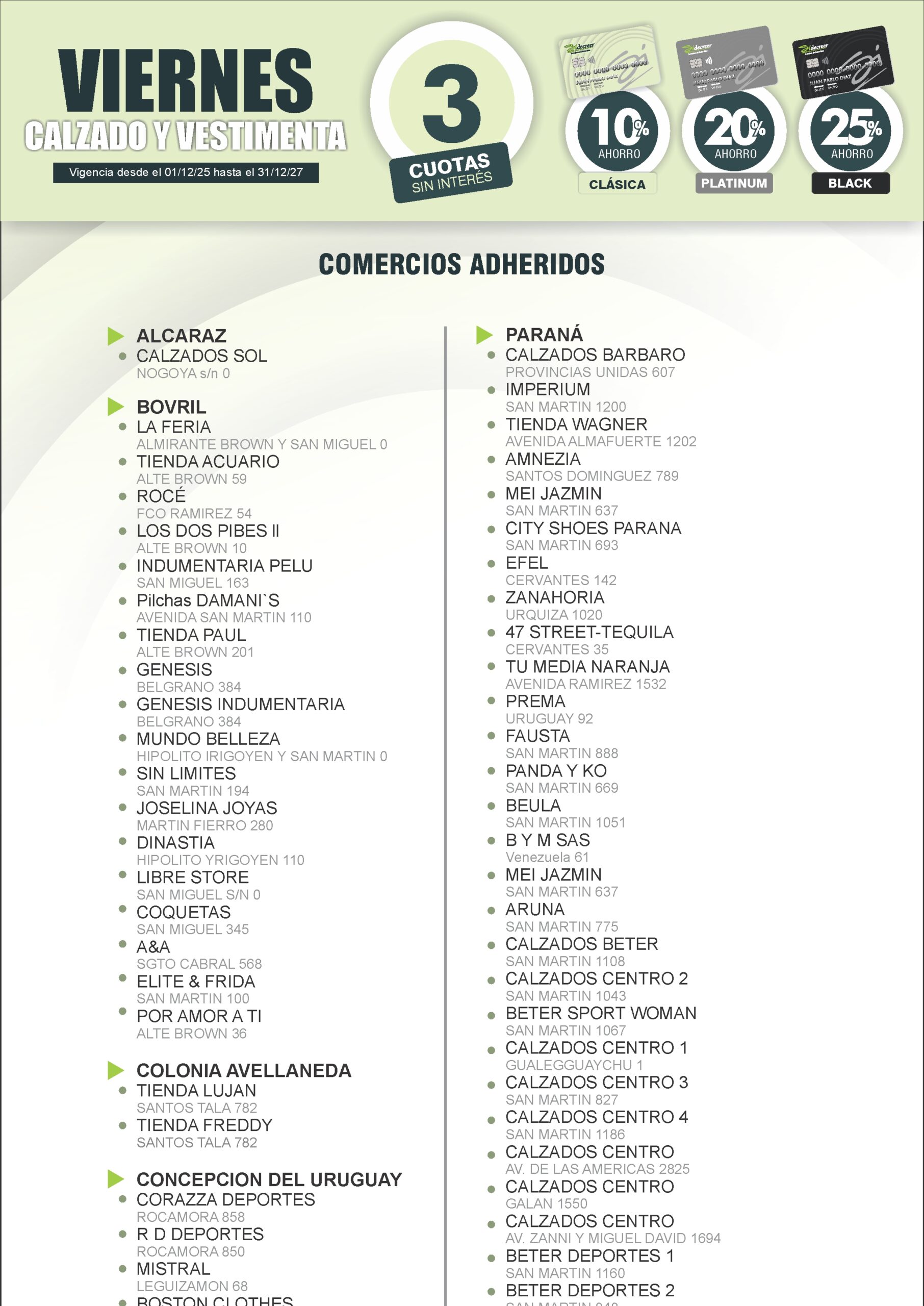 Promoción viernes supermercados